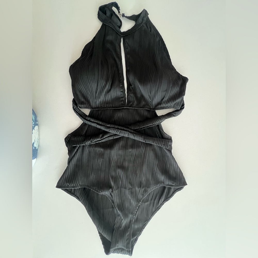 Plus size black one piece